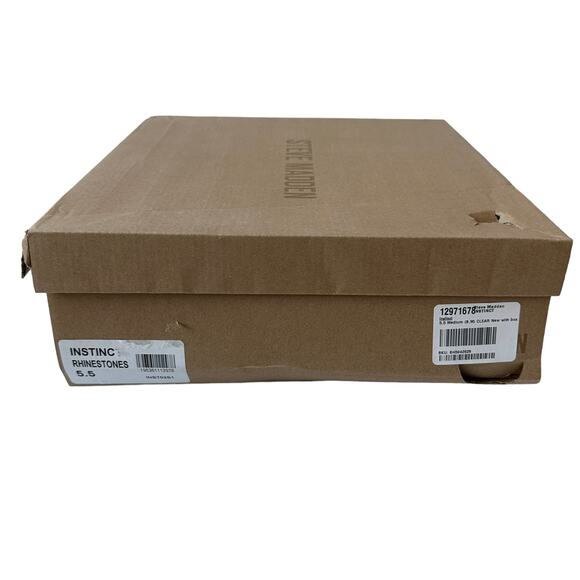 Steve Madden Boots Instinct Clear Rhinestone Ankle Boot Women's Size 5.5 - Picture 6 of 11